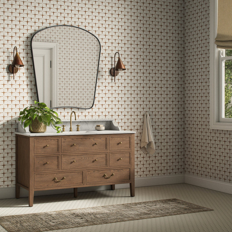 Blocking Wallpaper, 52"x132", Blocking Terracotta II