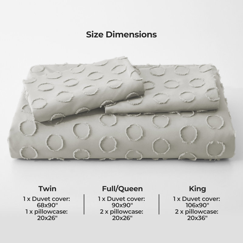 Polyester Duvet Cover, Queen size + 2 pillowcases, Light Gray