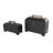 Wood Handmade Decorative Black Box With Brass Latches And Handle Set