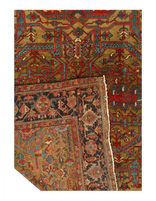 Persian Fine hand knotted Antique Serapi 10'2'' X 11'11''