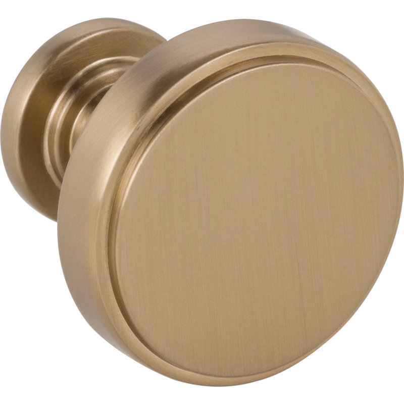 1 1/4" Satin Bronze Square Cabinet Knob with Mounting Hardware