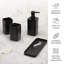Ensemble complet d'accessoires de salle de bain, ensemble complet de meuble-lavabo pour salle de bain 4 pièces, pompe à savon, gobelet, porte-brosse à dents et plateau (noir mat) inclus