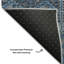 Tapis bleu Cerrito AMF574 lavable à la machine de qualité supérieure-104100010