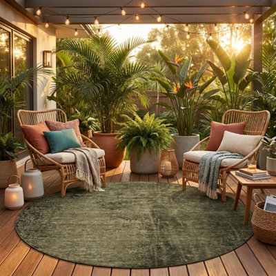 Tapis d'intérieur rond 8 po