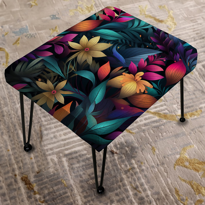 Motif botanique Neon Foliage - Repose-pieds rectangulaire botanique