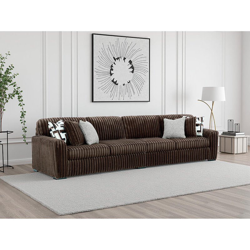 Canapé modulaire 2 pièces Burholme, Brun