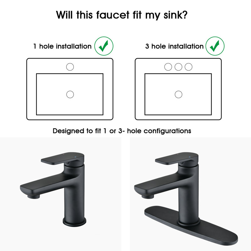 Gray Single-Hole Single-Handle Rust Resistant Bathroom Faucet