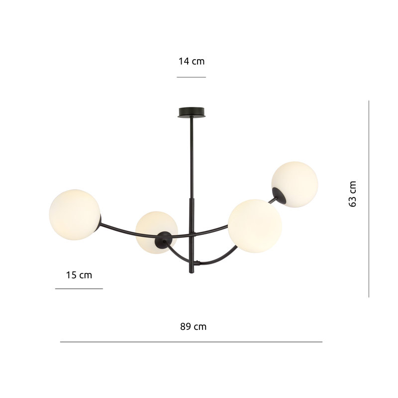 4 - Light Sputnik Chandelier, White