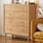 Modern Burlywood Solid Wood Accent Cabinet