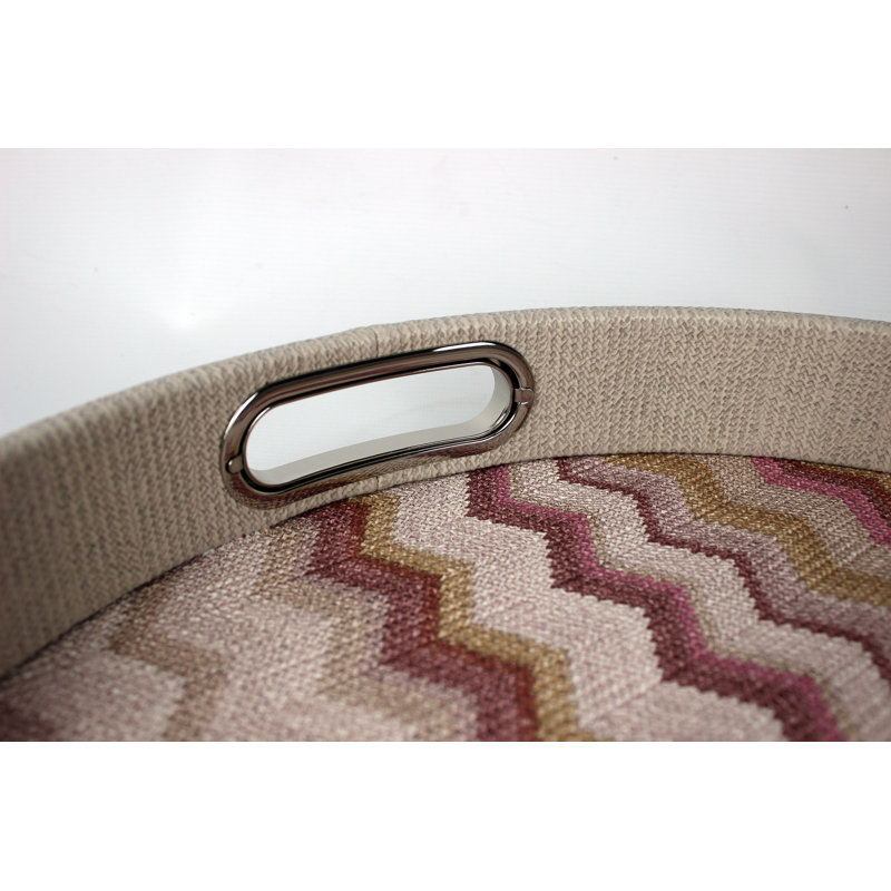 Bellamae Tray, Brown and pink