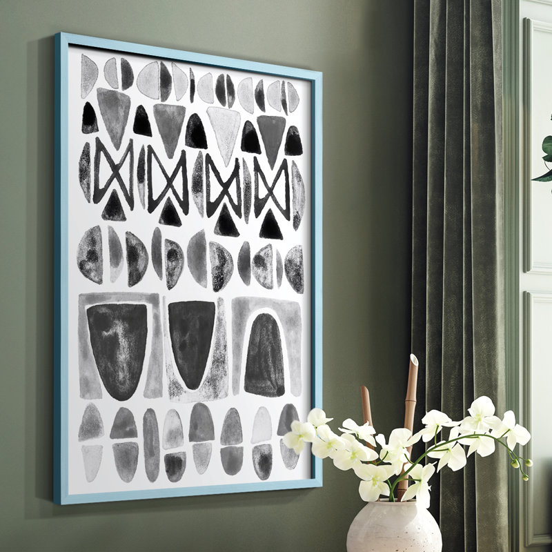 «Gray Arches II», reproduction encadrée de qualité supérieure - prête à être accrochée, Blanc, Papier avec cadre naturel