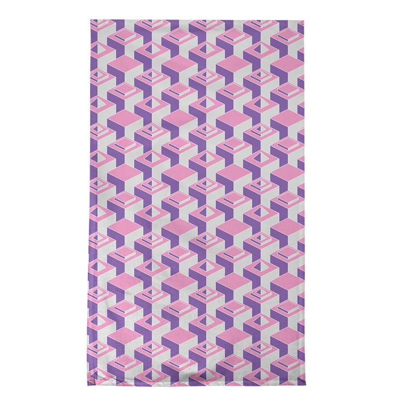 Patricia Geoffrey Tea Towel Kitchen Towel, Pink/Purple, Poly Twill