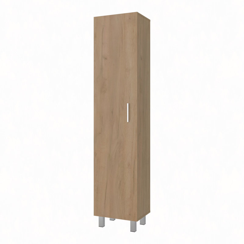 Armoire de rangement avec tablette fixe, Chêne