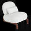 Fauteuil de chambre moderne sans accoudoirs à dossier arrondi avec pieds en bois massif et revêtement en velours doux-969836137-969836150