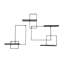 Theon 4 Bottle Wall Mounted Wine Bottle Rack in Black