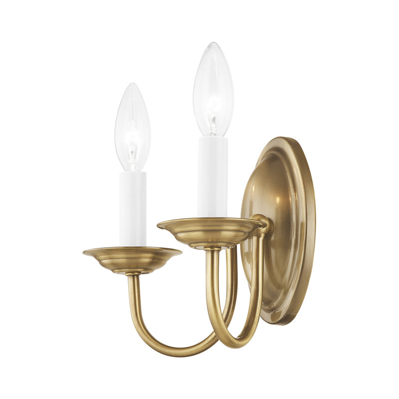 Freels Candle Wall Light, Antique Brass