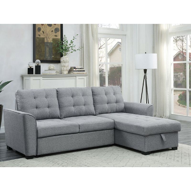 Upholstered L-Shaped Sectional Reversible