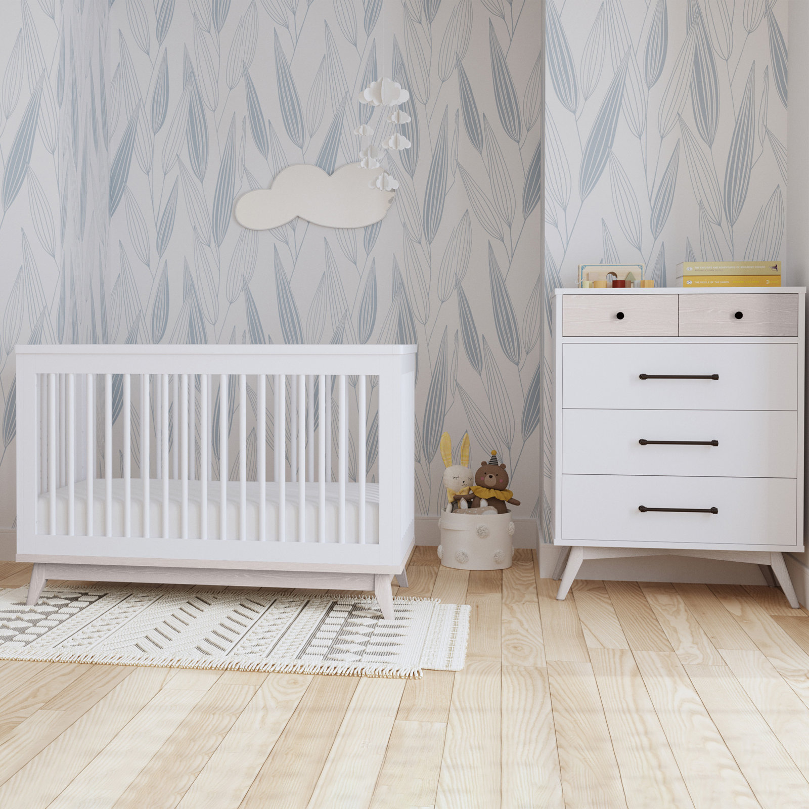 Gemi 2 -in-1 Convertible Crib