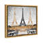 Triple Paris or - Impression sur toile-66813601-66813604