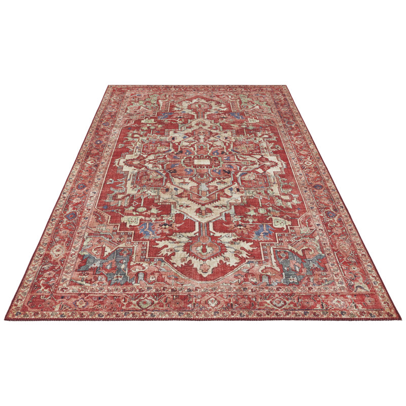 Leta Tufted Red Rug, Rectangle 160cm x 230cm