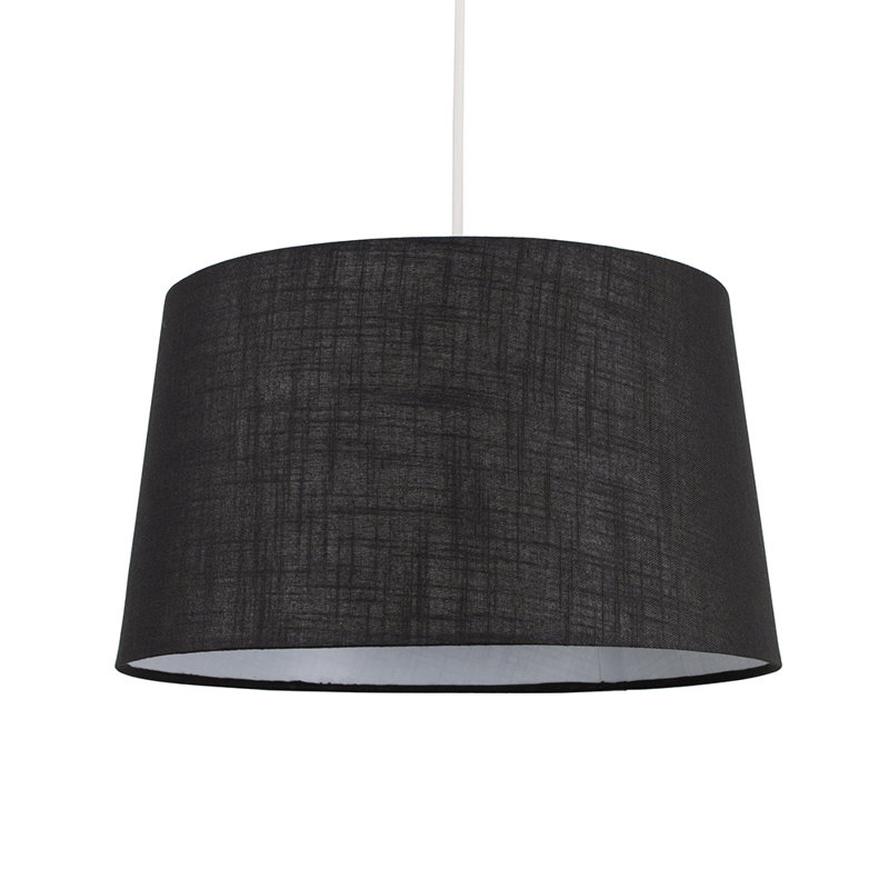 30cm H Cotton Empire Pendant Shade ( Clip On ), No, Black