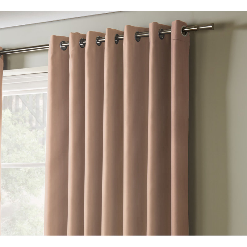 Nashli Room Darkening Eyelet Ring Top Curtains, Pink, 168 W x 183 D cm