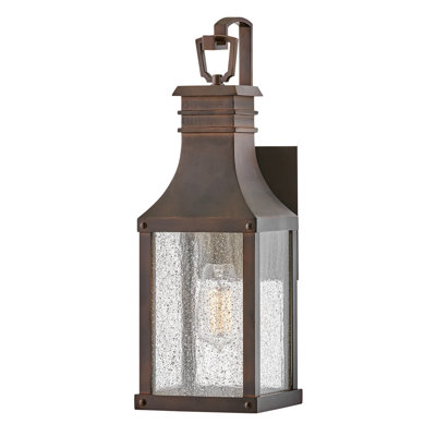 Beacon Hill 18" H Seeded Glass Outdoor Wall Lantern