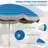 6.5 FT Beach Umbrella With Fringe Outdoor Tassel Umbrella With Push Button Tilt