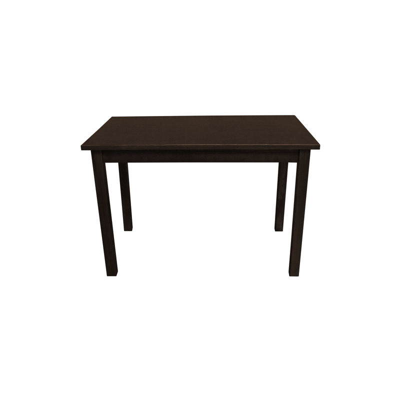 48" Dark Brown Solid Wood Dining Table