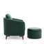 Upholstered Barrel Chair with Footstool-621097162