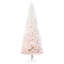 Sapin de Noël artificiel de 6 pi avec lumières réalistes et base en acier, rose et blanc-2052952268