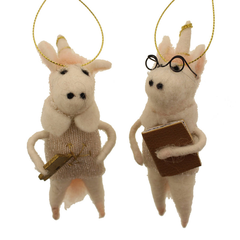 14cm Glass Animals Hanging Figurine Ornament