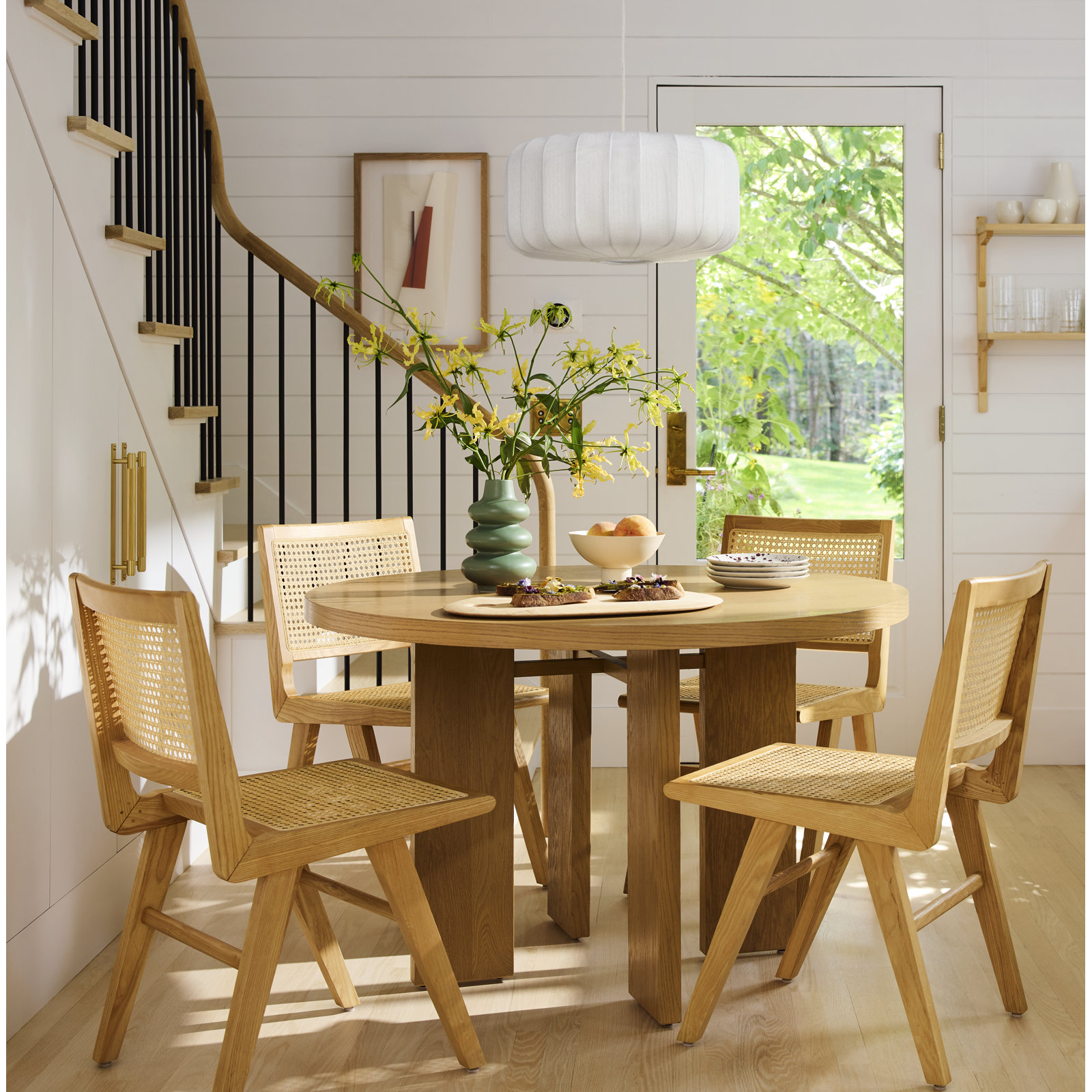 Atticus Cane Dining Chair, Natural
