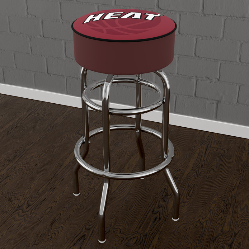 Swivel Upholstered Counter Stool with Metal Frame