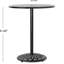 Table de bar ronde en aluminium coulé 35 po en cuivre - Design romantique en filigrane de cuivre, pour une expérience extérieure élégante