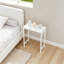 Table d'appoint étroite pour les petits espaces avec porte-revues, table de bout mince 2-en-1, table de chevet Skinny pour le salon, table à magazines mince avec support réglable en forme de V