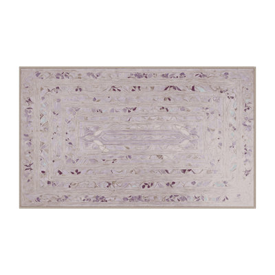 Tapis beige lavable à la machine