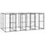 Chenil pour chien en acier galvanisé Vidaxl, PE 130,1 pieds carrés Durable-114101410-114101411