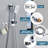 8 Inch Rainfall Shower System With High Pressure Handheld Shower Head, With 3-Setting-119401963