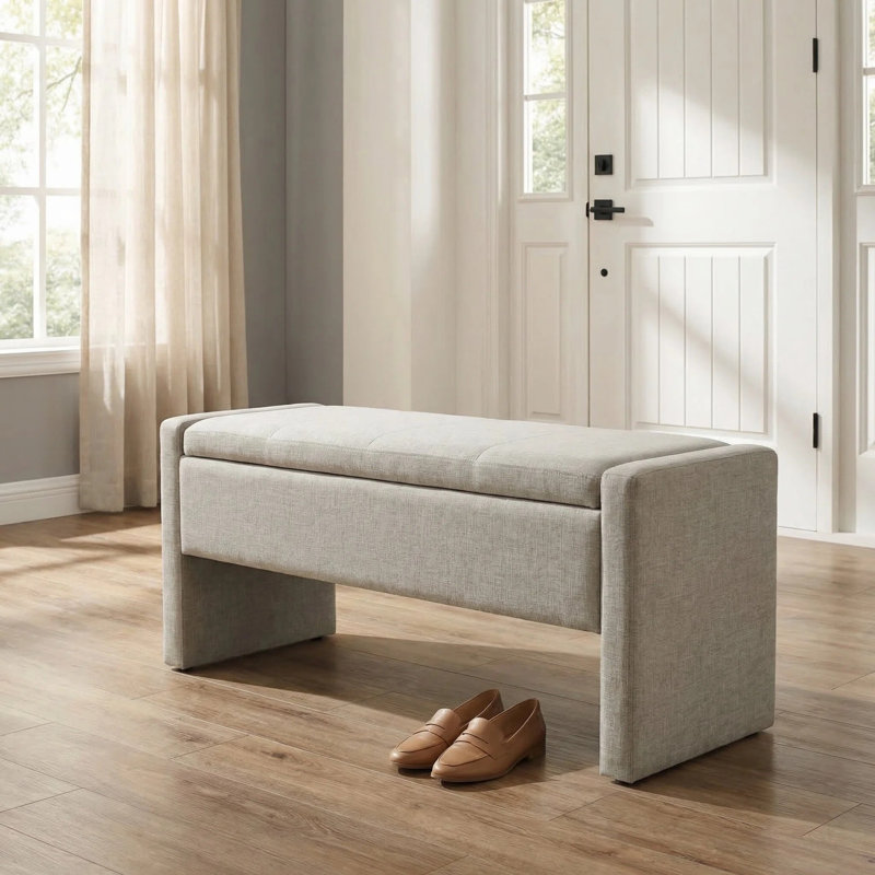 Banc de rangement, Gris clair