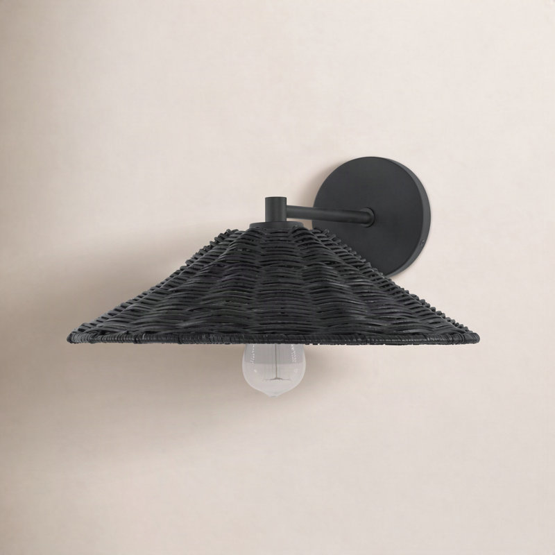 Lilliana Armed Sconce in Matte Black, Matte Black