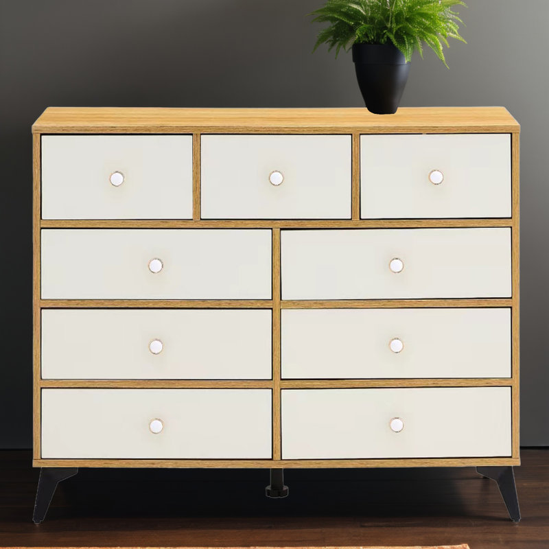 Commode à 9 tiroirs l 39,41 po Yanais, Bois