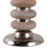 Wood and Metal Pillar Candle Holder with Stacked Ring Design-1359839622