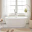 Baignoire de trempage autoportante en acrylique de 59 po x 29,5 po Iris-87223867