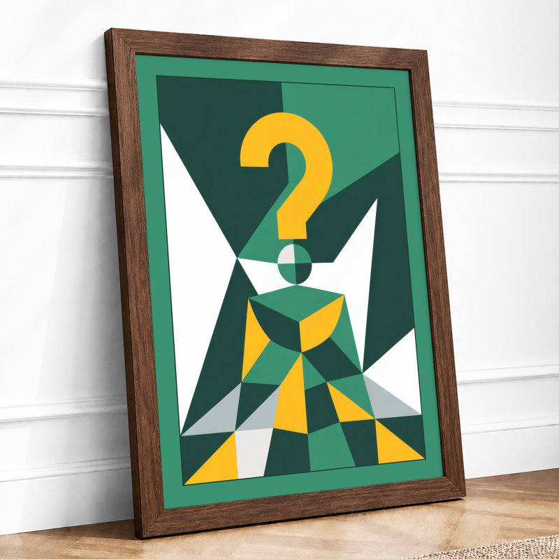 Questions In Motion Geometric - Print, Walnut, A3 - 42.0 x 29.7 cm