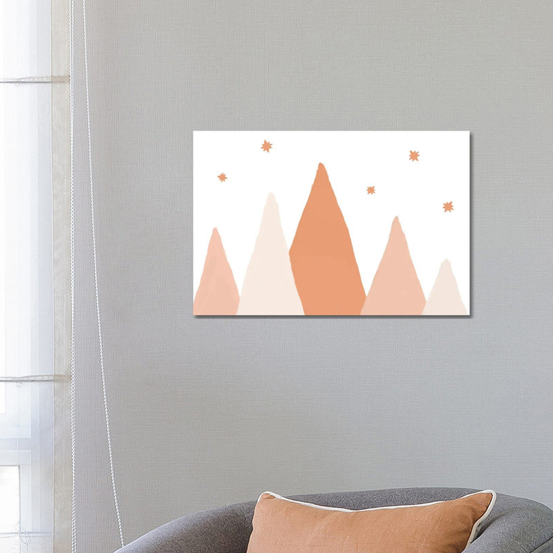 Blush Mountains - Wrapped Canvas Print, 66.04 cm H x 45.72 cm W x 1.91 cm D