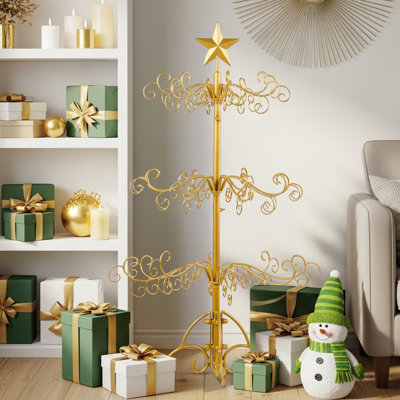 3Ft Gold Iron Christmas Tree