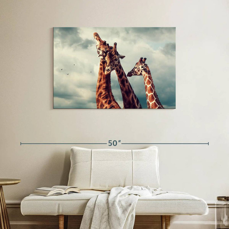 «Brampt Giraffe Family Bonding», H 26 po x l 39 po