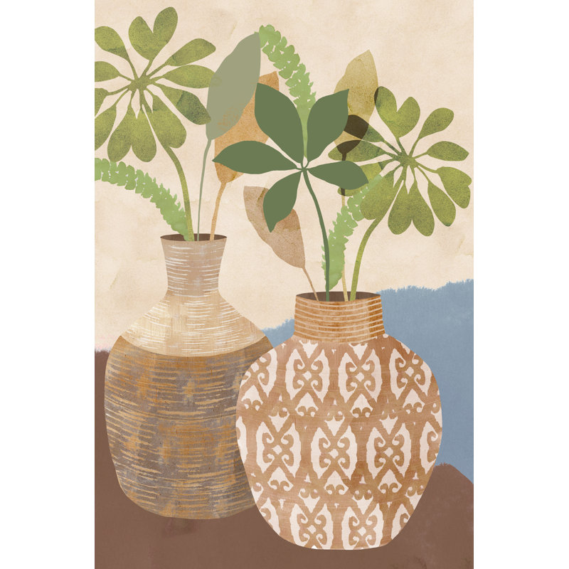 «Boho Still Life I on Canvas» par Flora Kouta, reproduction, H 18 po x l 12 po
