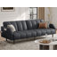 Canapé convertible en similicuir 77,56 po, futon avec dossier réglable pour les petits espaces, salon, bureau-1540579070